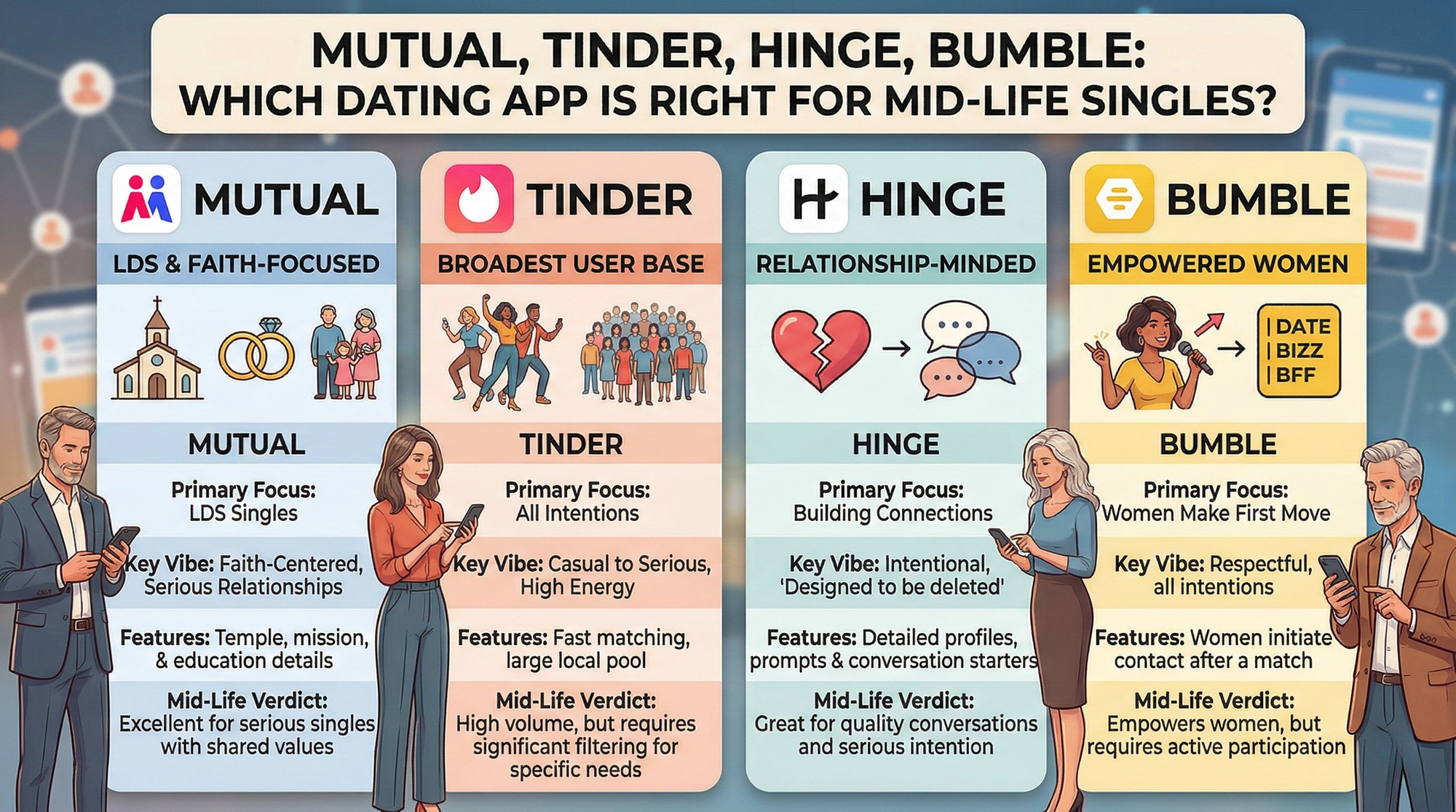 Mutual, Hinge, Bumble: Which Dating App Is Right for Mid-Life Singles?