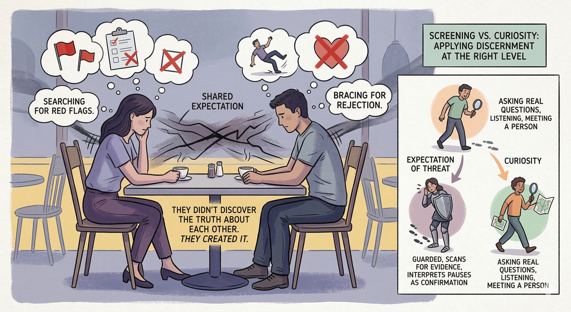 Two Scared People Walk Into a Date...