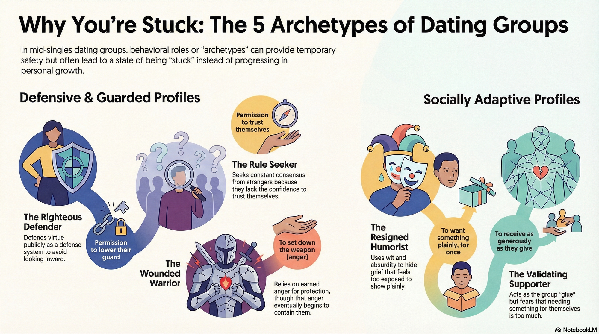 March 24: Which One Are You? The 5 Types of People in Every Mid-Singles Dating Group - And Why Only One of Them Is Actually Moving Forward